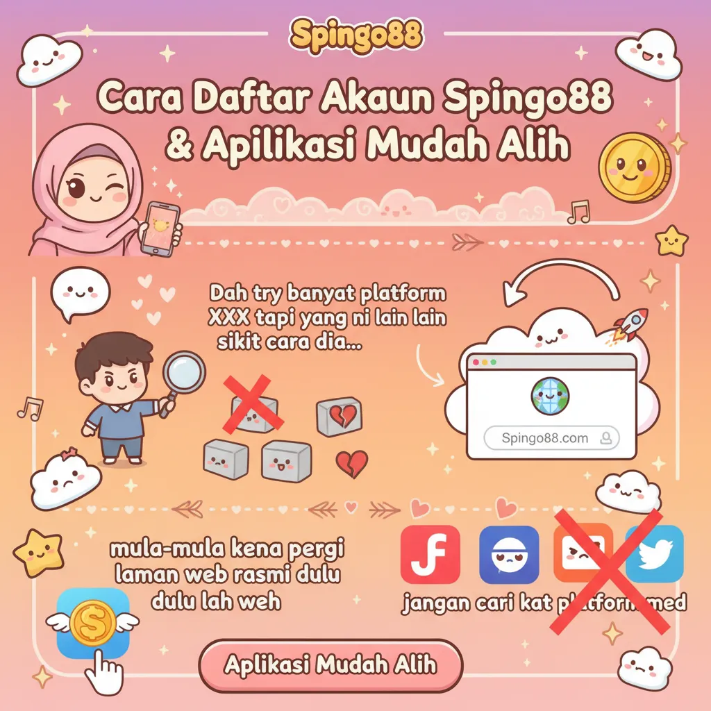 Cara Daftar Akaun Spingo88 & Aplikasi Mudah Alih