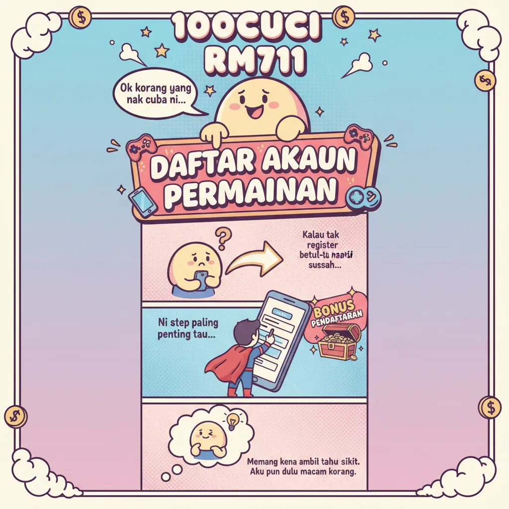 Panduan 100cuci rm711: Daftar Akaun Permainan