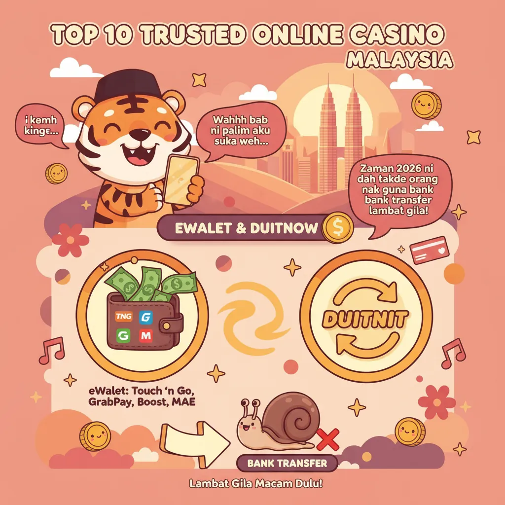 Guna Ewallet & DuitNow di Top 10 Trusted Online Casino