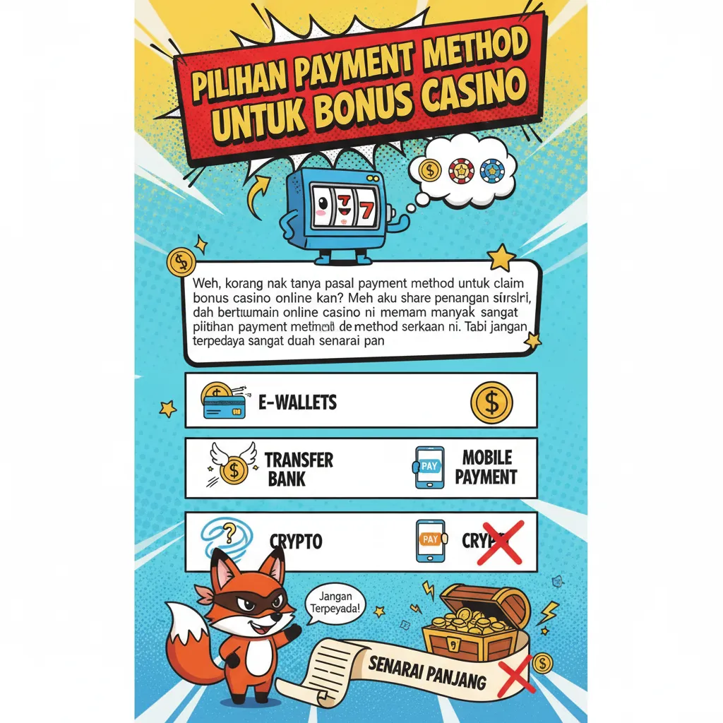Pilihan Payment Method Untuk Bonus Casino